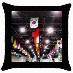 Flags Of Dublin Scioto Throw Pillow Case (black) by Riverwoman