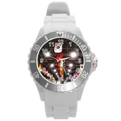 Flags Of Dublin Scioto Round Plastic Sport Watch (l) by Riverwoman