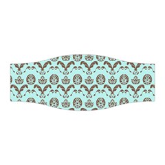 Easter Damask Pattern Robins Egg Blue And Brown Stretchable Headband by emilyzragz