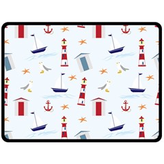 Thème Marin - Sea Fleece Blanket (large)  by alllovelyideas