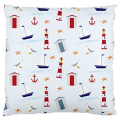 Thème Marin - Sea Large Flano Cushion Case (one Side) by alllovelyideas