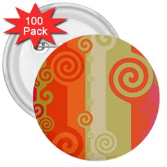 Ring Kringel Background Abstract Red 3  Buttons (100 Pack)  by Mariart