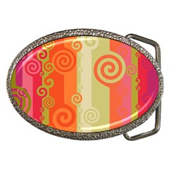 Ring Kringel Background Abstract Red Belt Buckles by Mariart