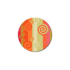 Ring Kringel Background Abstract Red Golf Ball Marker by Mariart