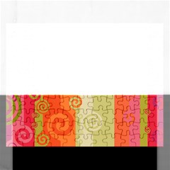 Ring Kringel Background Abstract Red Rectangular Jigsaw Puzzl by Mariart