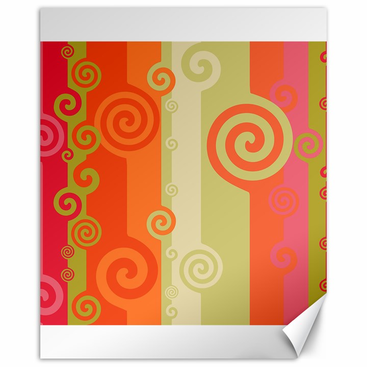 Ring Kringel Background Abstract Red Canvas 16  x 20 