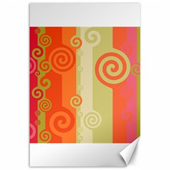 Ring Kringel Background Abstract Red Canvas 20  X 30  by Mariart