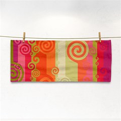 Ring Kringel Background Abstract Red Hand Towel by Mariart