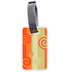 Ring Kringel Background Abstract Red Luggage Tags (one Side)  by Mariart