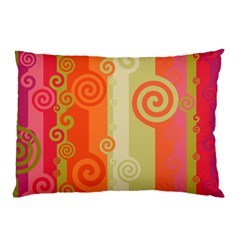 Ring Kringel Background Abstract Red Pillow Case (two Sides) by Mariart