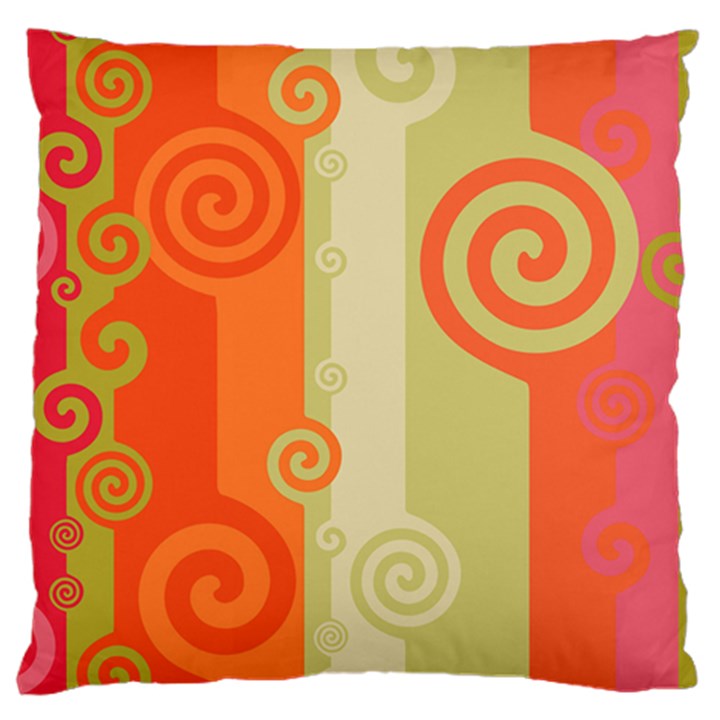 Ring Kringel Background Abstract Red Large Cushion Case (Two Sides)