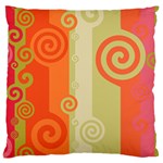 Ring Kringel Background Abstract Red Large Cushion Case (Two Sides) Back