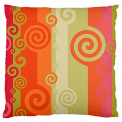 Ring Kringel Background Abstract Red Standard Flano Cushion Case (one Side) by Mariart