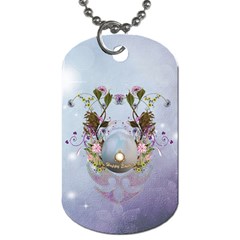 Easter Egg With Flowers Dog Tag (one Side) by FantasyWorld7