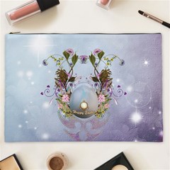 Easter Egg With Flowers Cosmetic Bag (xxl) by FantasyWorld7