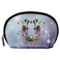 Easter Egg With Flowers Accessory Pouch (large) by FantasyWorld7