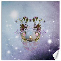 Easter Egg With Flowers Canvas 20  X 20  by FantasyWorld7