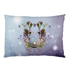 Easter Egg With Flowers Pillow Case by FantasyWorld7