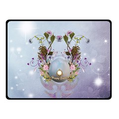 Easter Egg With Flowers Fleece Blanket (small) by FantasyWorld7