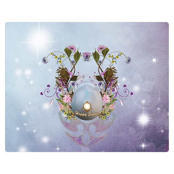 Easter Egg With Flowers Double Sided Flano Blanket (Medium) 