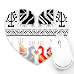 Bulgarian Folk Art Folk Art Heart Mousepads by Pakrebo