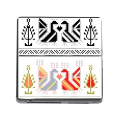 Bulgarian Folk Art Folk Art Memory Card Reader (square 5 Slot) by Pakrebo