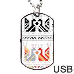 Bulgarian Folk Art Folk Art Dog Tag Usb Flash (two Sides) by Pakrebo