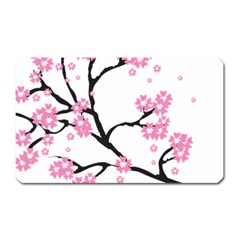 Blossoms Branch Cherry Floral Magnet (rectangular) by Pakrebo