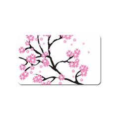 Blossoms Branch Cherry Floral Magnet (name Card) by Pakrebo