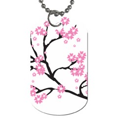 Blossoms Branch Cherry Floral Dog Tag (one Side) by Pakrebo