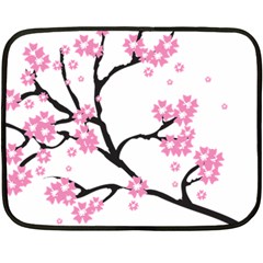 Blossoms Branch Cherry Floral Fleece Blanket (mini) by Pakrebo