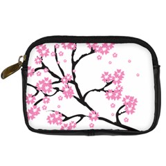 Blossoms Branch Cherry Floral Digital Camera Leather Case by Pakrebo