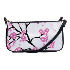 Blossoms Branch Cherry Floral Shoulder Clutch Bag by Pakrebo