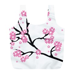 Blossoms Branch Cherry Floral Full Print Recycle Bag (l)