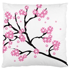 Blossoms Branch Cherry Floral Large Flano Cushion Case (two Sides) by Pakrebo