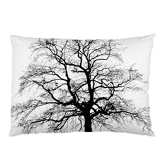 Tree Silhouette Winter Plant Pillow Case (two Sides) by Pakrebo