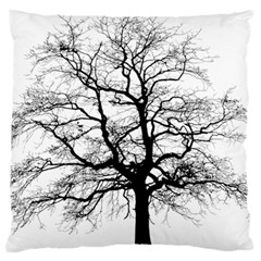 Tree Silhouette Winter Plant Large Cushion Case (one Side) by Pakrebo