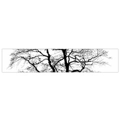 Tree Silhouette Winter Plant Small Flano Scarf by Pakrebo