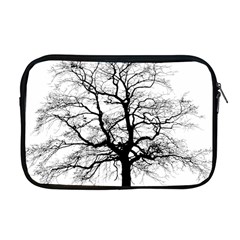 Tree Silhouette Winter Plant Apple Macbook Pro 17  Zipper Case by Pakrebo