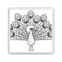 Peacock Plumage Display Bird Memory Card Reader (square) by Pakrebo