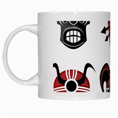 Tribal Masks African Culture Set White Mugs by Pakrebo