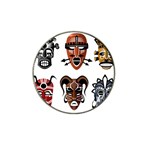 Tribal Masks African Culture Set Hat Clip Ball Marker (10 pack) Front