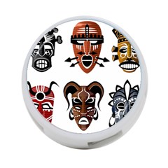 Tribal Masks African Culture Set 4-port Usb Hub (one Side) by Pakrebo