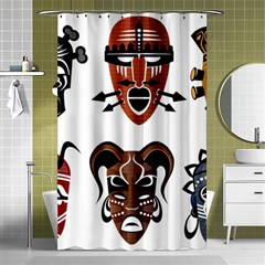 Tribal Masks African Culture Set Shower Curtain 48  X 72  (small)  by Pakrebo