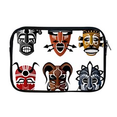 Tribal Masks African Culture Set Apple Macbook Pro 17  Zipper Case by Pakrebo