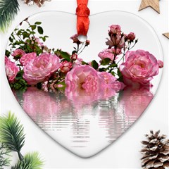 Roses Flowers Nature Flower Ornament (heart) by Pakrebo