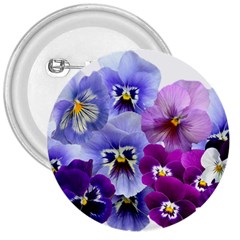 Pansy Isolated Violet Nature 3  Buttons by Pakrebo