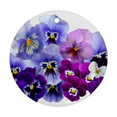 Pansy Isolated Violet Nature Ornament (round)