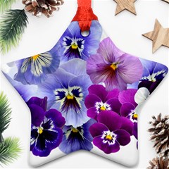 Pansy Isolated Violet Nature Ornament (star) by Pakrebo