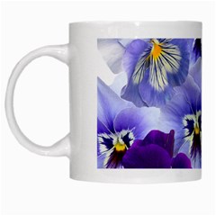 Pansy Isolated Violet Nature White Mugs by Pakrebo